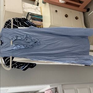 Blue Striped Sleeveless Dress gap